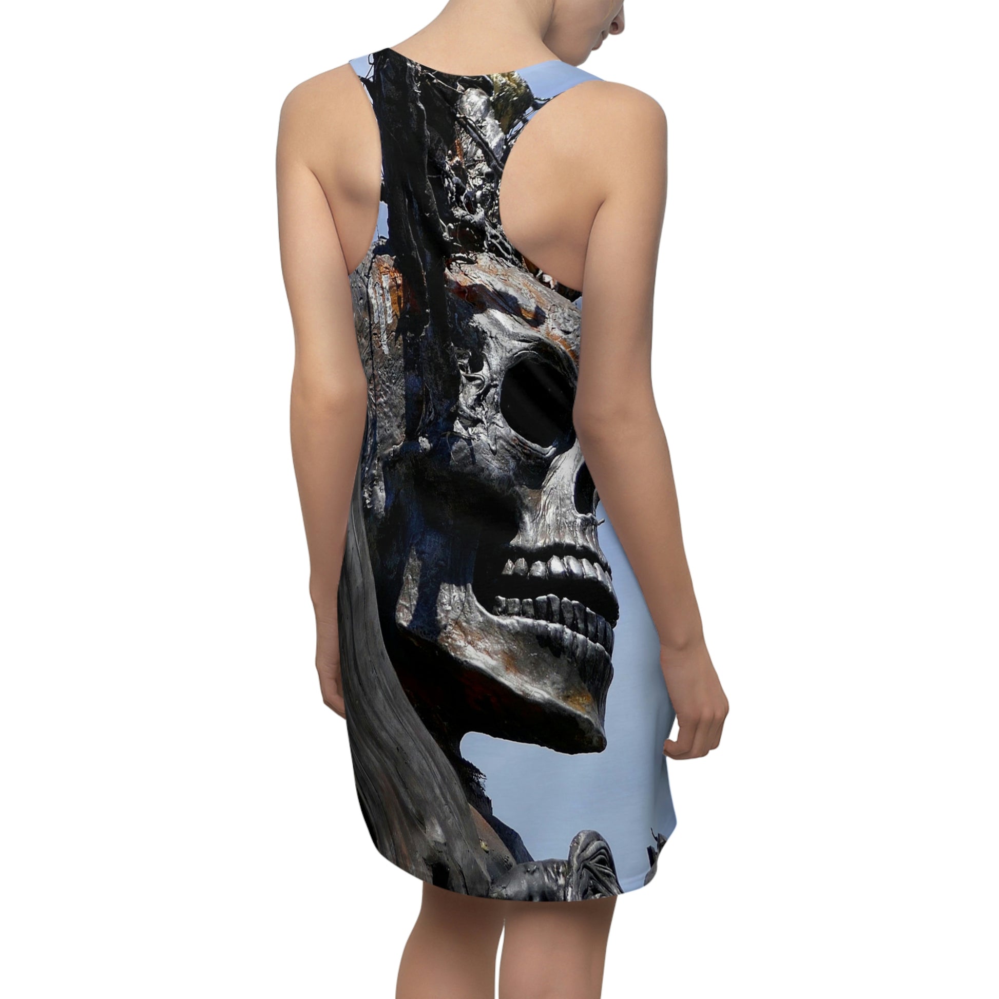 Skull Warrior - Women's All-Over Print Racerback Dress - Fry1Productions