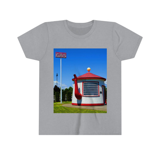 Historic Teapot Dome Service Station - Youth Short Sleeve Tee - Fry1Productions
