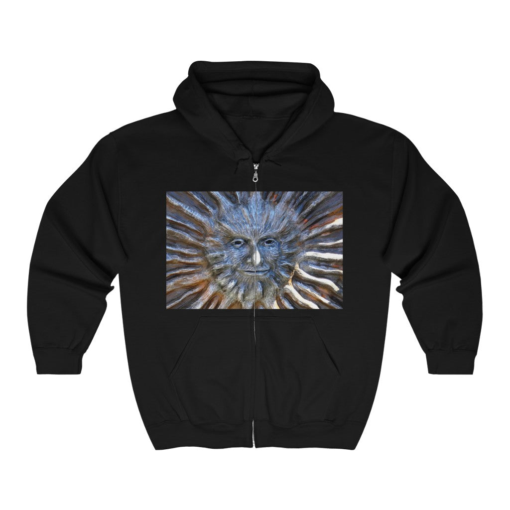 "Sun God" - Unisex Full Zip Hooded Sweatshirt - Fry1Productions