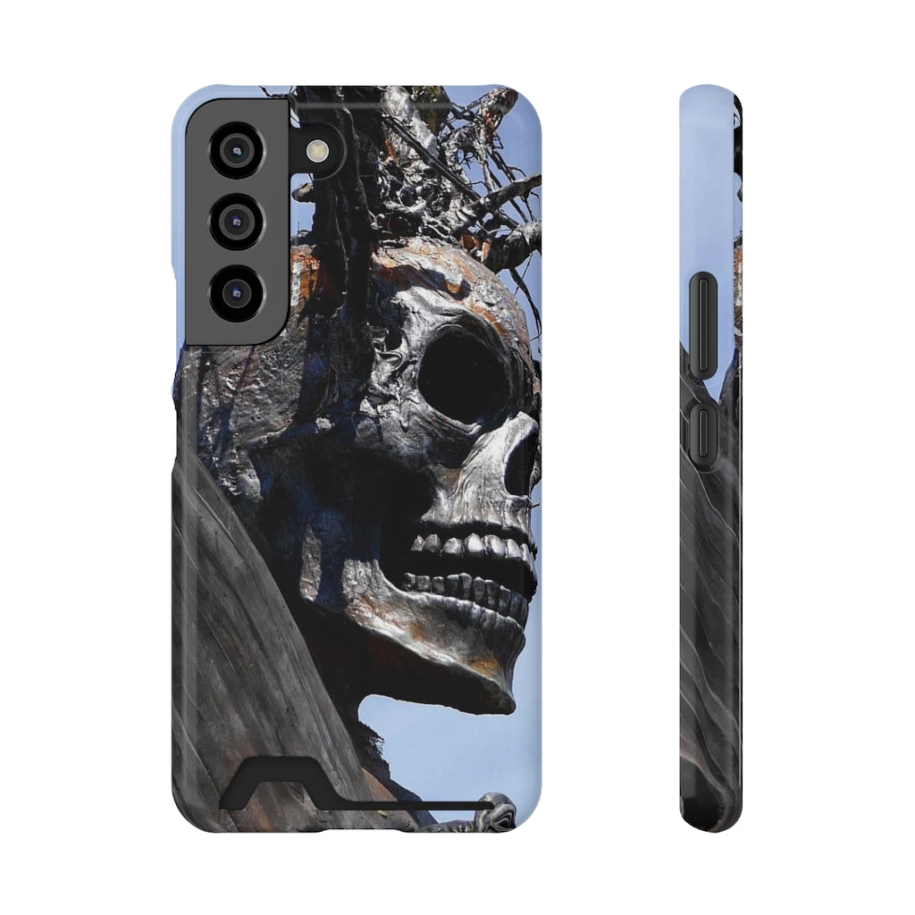 "Skull Warrior" - Galaxy S22 S21 & iPhone 13 Case With Card Holder - Fry1Productions