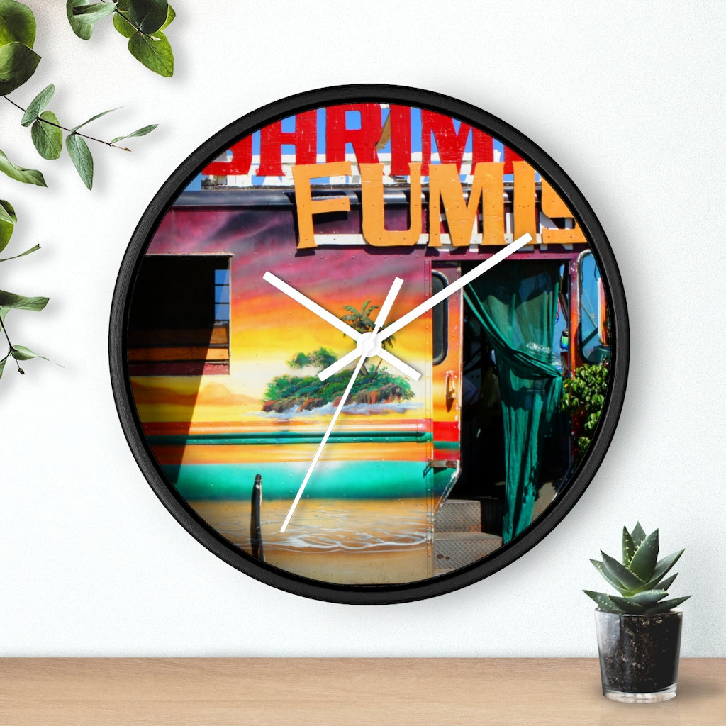 "Island Love" - 10" Wooden Frame Wall Clock - Fry1Productions