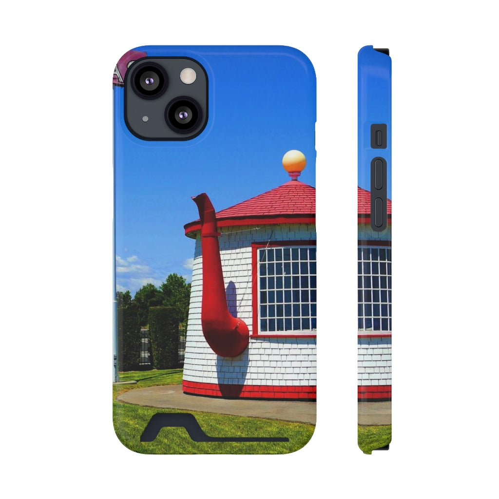 "Historic Teapot Dome Service Station" - Galaxy S22 S21 & iPhone 13 Case With Card Holder - Fry1Productions