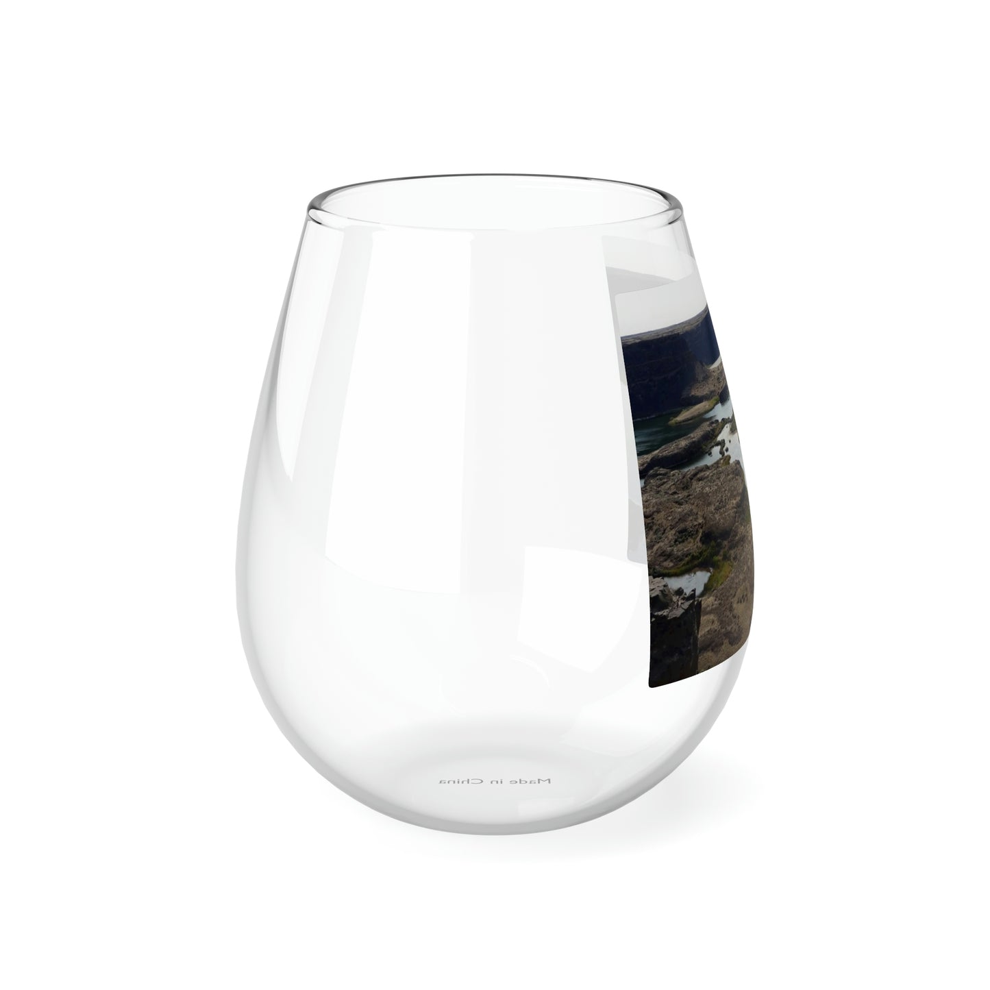 Reminisce of Ancient Thunder - Stemless Wine Glass, 11.75 oz - Fry1Productions