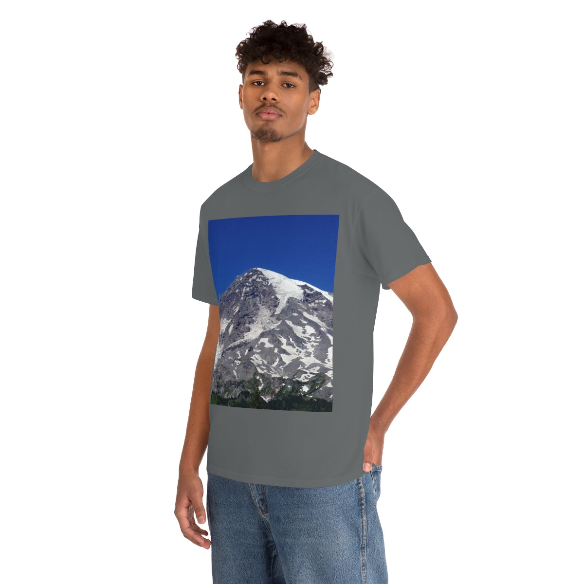 Majestic Mt. Rainier - Unisex Heavy Cotton Tee - Fry1Productions