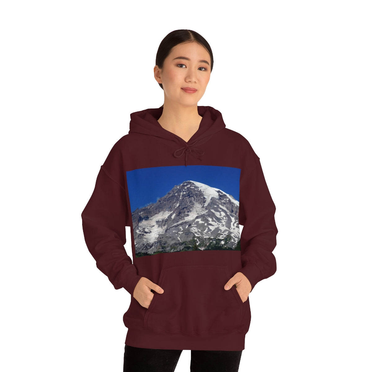 Majestic Mt. Rainier - Unisex Heavy Blend Hooded Sweatshirt - Fry1Productions