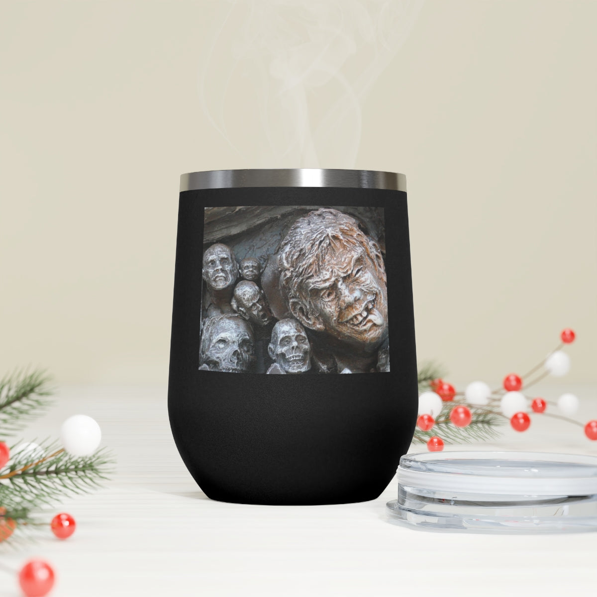 Waiting for the King - 12 oz Insulated Wine Tumbler - Fry1Productions