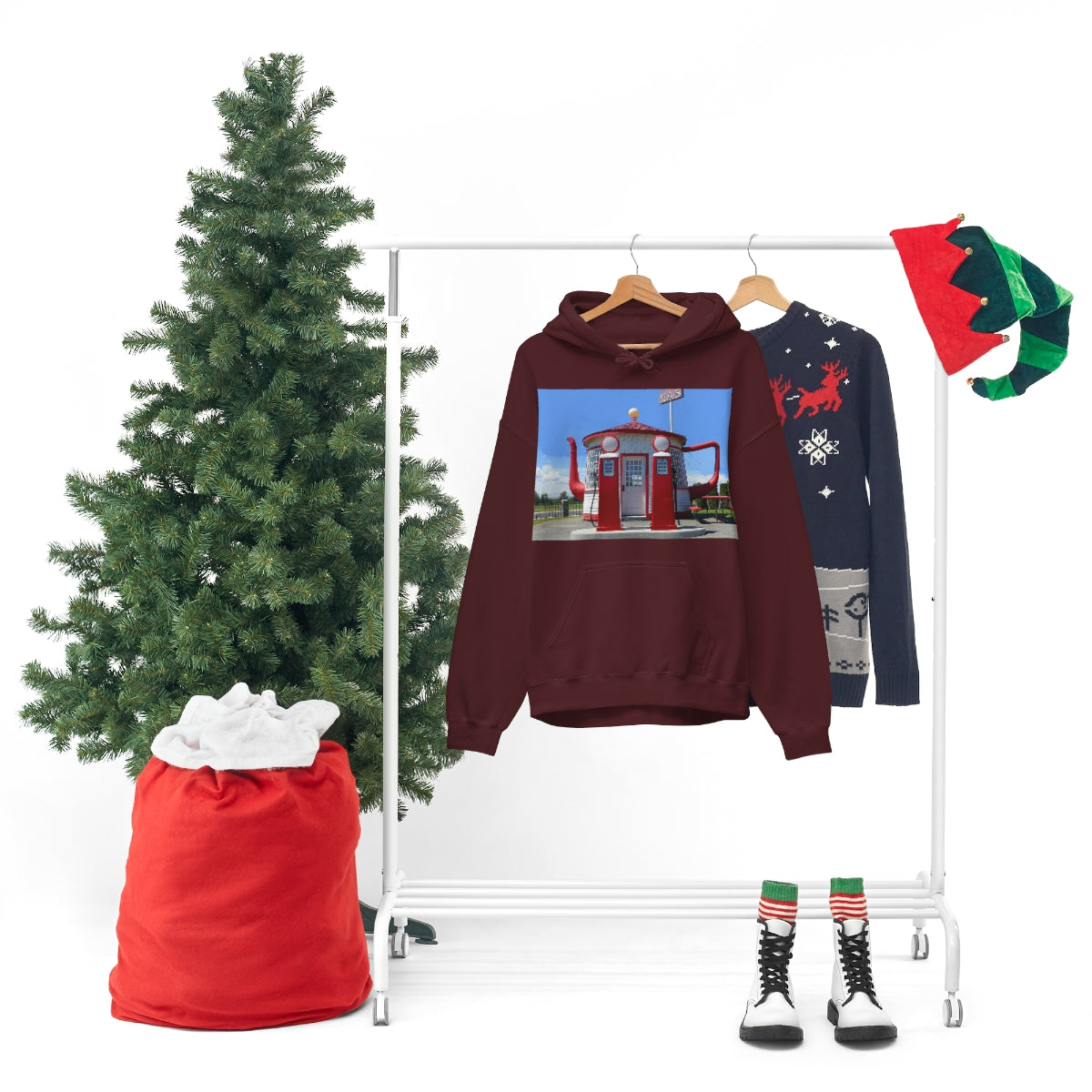 Awesome Teapot Dome Service Station - Unisex Heavy Blend Hooded Sweatshirt - Fry1Productions