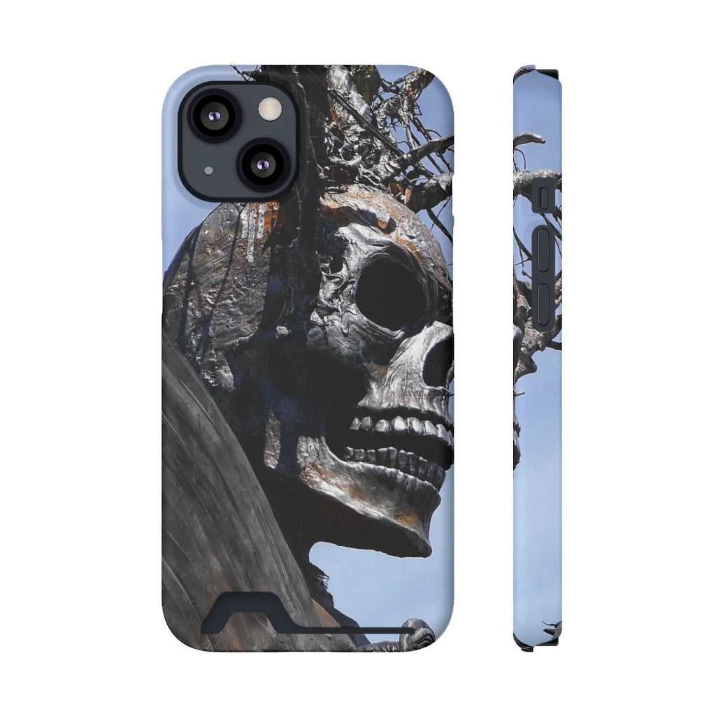 "Skull Warrior" - Galaxy S22 S21 & iPhone 13 Case With Card Holder - Fry1Productions