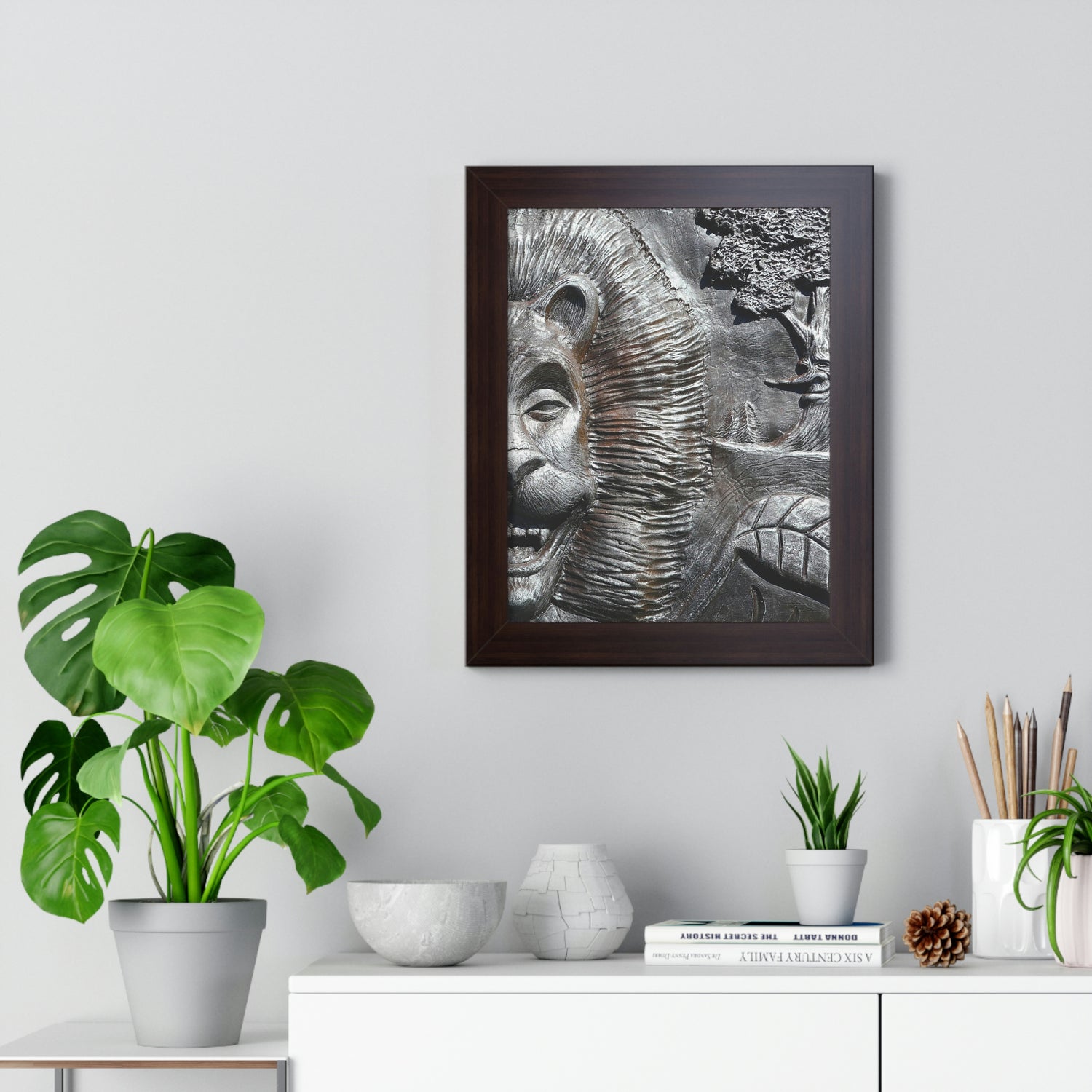 Lion's Friends Forever V3 - Framed Vertical Poster - Fry1Productions