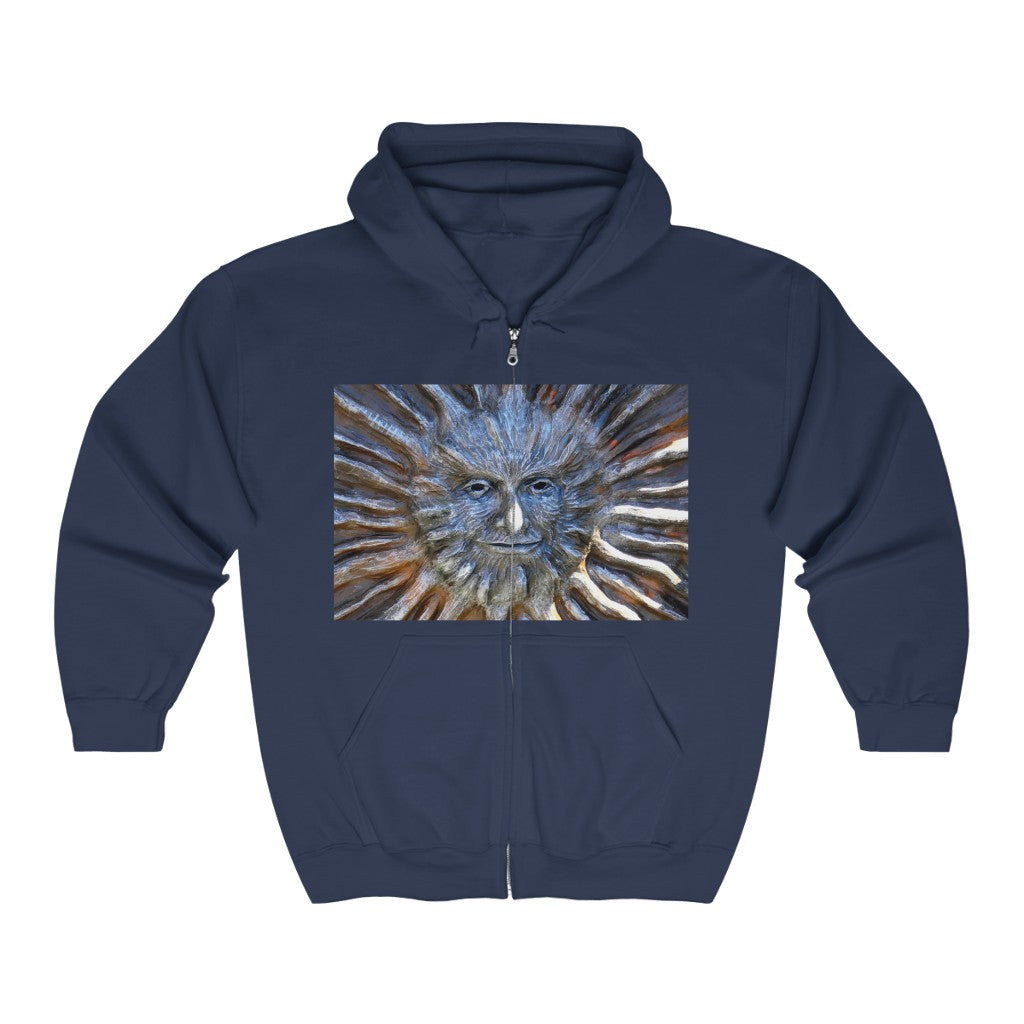 "Sun God" - Unisex Full Zip Hooded Sweatshirt - Fry1Productions