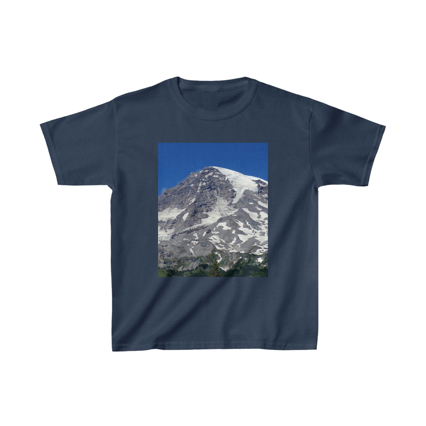 Majestic Mt. Rainier - Kids Cotton Tee - Fry1Productions