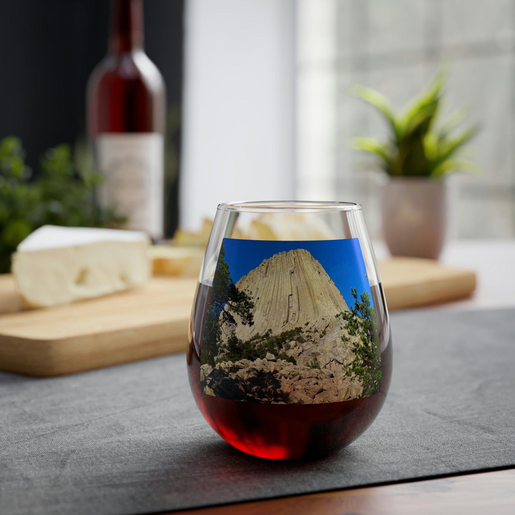 Reaching Heaven - Stemless Wine Glass, 11.75 oz - Fry1Productions