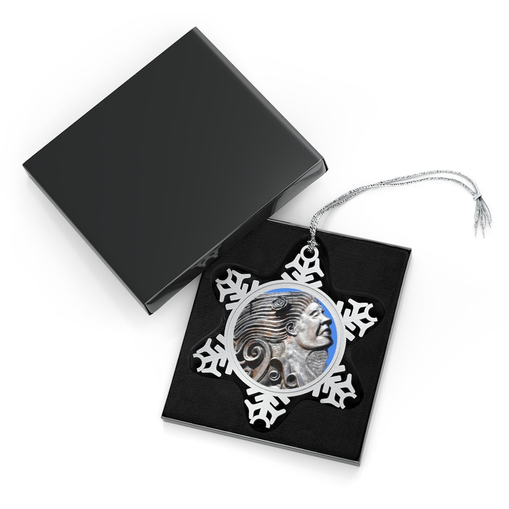 Nymph Beauty - Pewter Snowflake Ornament - Fry1Productions