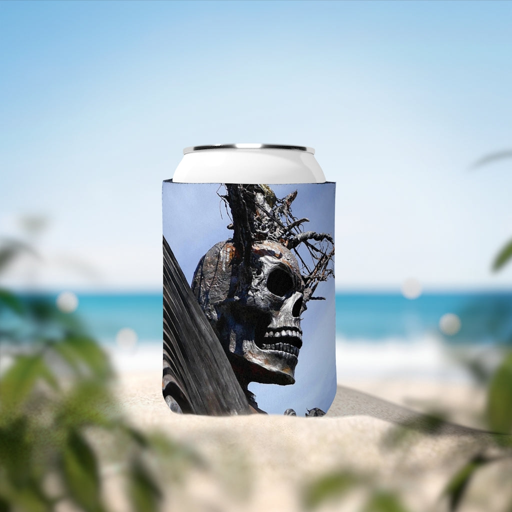 Skull Warrior - Can Cooler Neoprene Sleeve 12oz - Fry1Productions