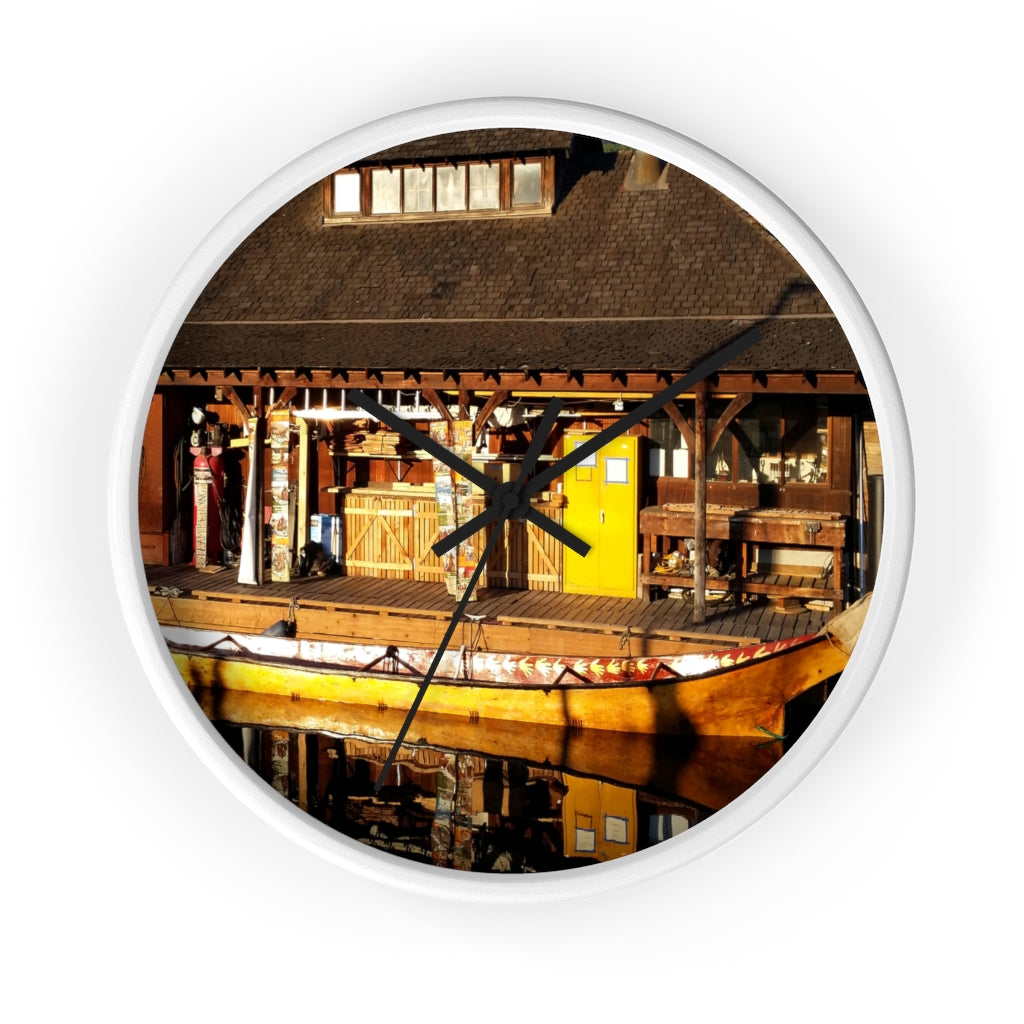 "Q'il'bid  Awe" - 10" Wooden Frame Wall Clock - Fry1Productions