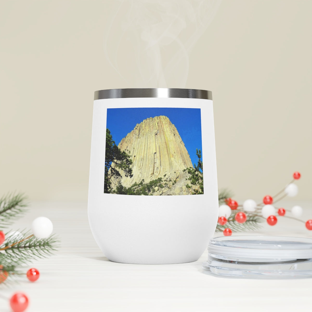 Reaching Heaven - 12 oz Insulated Wine Tumbler - Fry1Productions