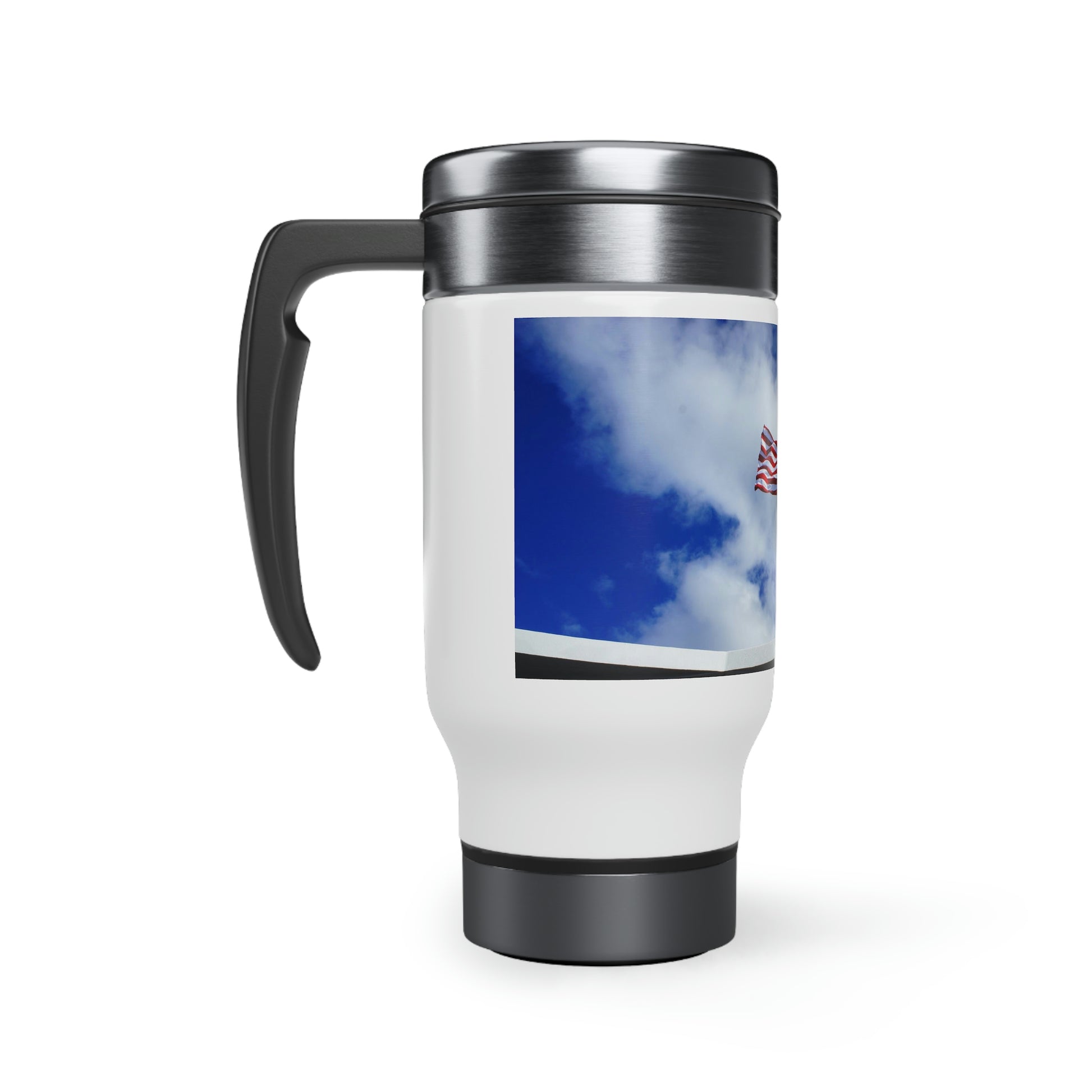 In Solemn Remembrance - Stainless Steel Travel Mug with Handle, 14oz - Fry1Productions