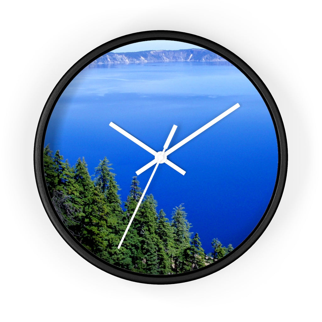 "Deep Blue" - 10" Wooden Frame Wall Clock - Fry1Productions