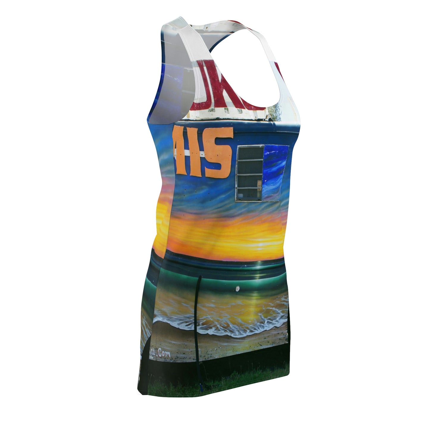 Fumis Aloha - Women's All-Over Print Racerback Dress - Fry1Productions