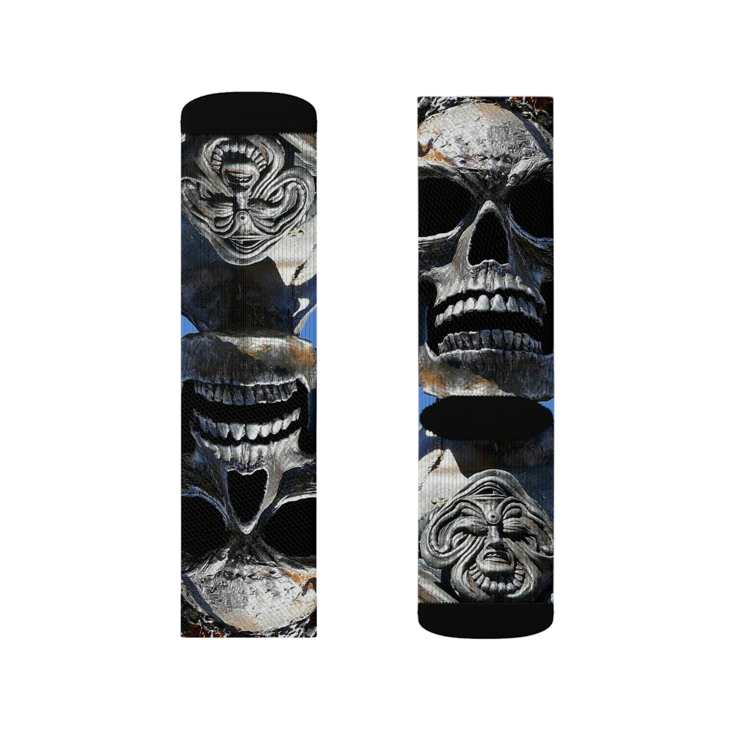 Skull Warrior Stare - All-Over Print Socks - Fry1Productions