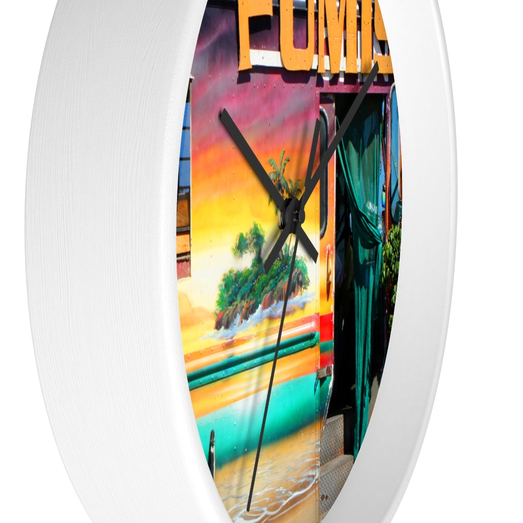 "Island Love" - 10" Wooden Frame Wall Clock - Fry1Productions