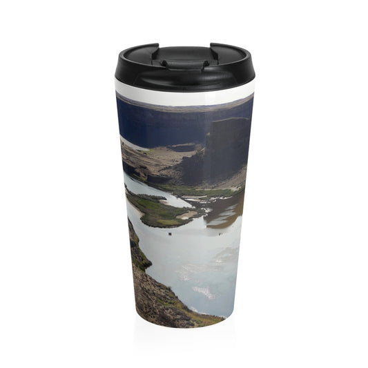 "Reminisce of Ancient Thunder" - Stainless Steel Travel Mug 15 oz - Fry1Productions