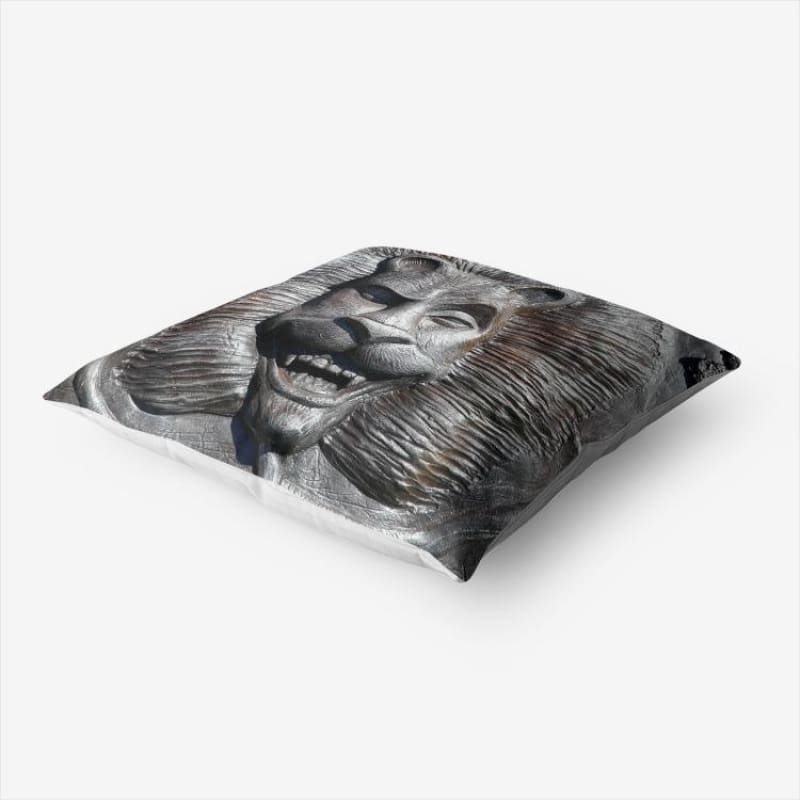 Lion's Friends Forever - Hypoallergenic Throw Pillow - Fry1Productions