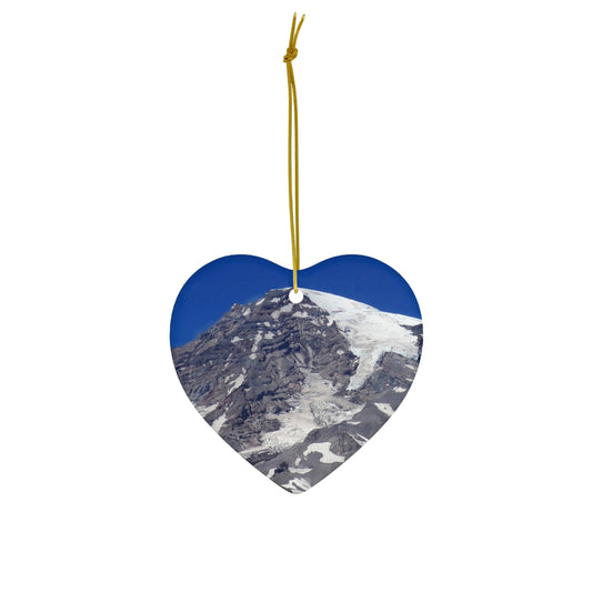 Majestic Mt. Rainier - Ceramic Ornaments - Fry1Productions