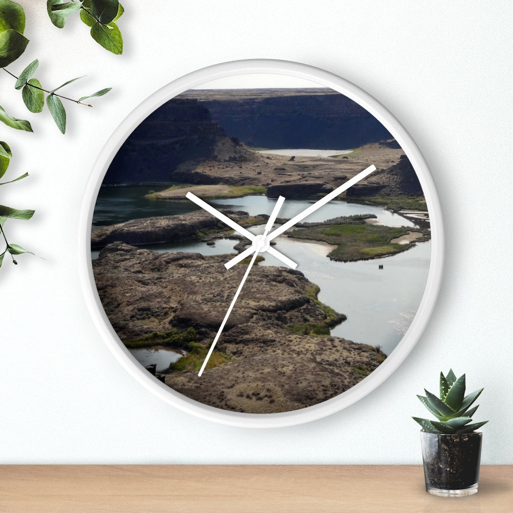 "Reminisce of Ancient Thunder" - 10" Wooden Frame Wall Clock - Fry1Productions