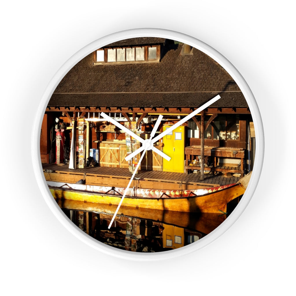 "Q'il'bid  Awe" - 10" Wooden Frame Wall Clock - Fry1Productions