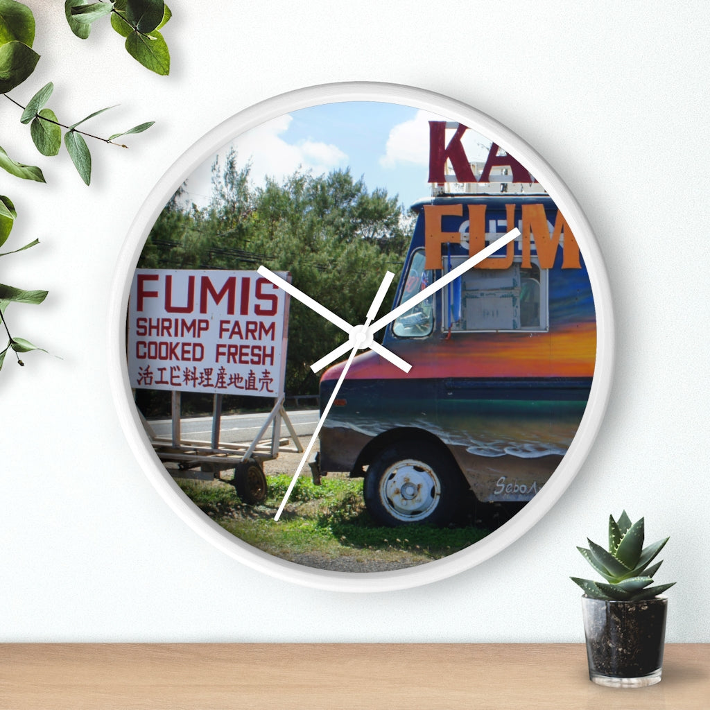 Aloha Keanu - 10" Wooden Frame Wall Clock - Fry1Productions