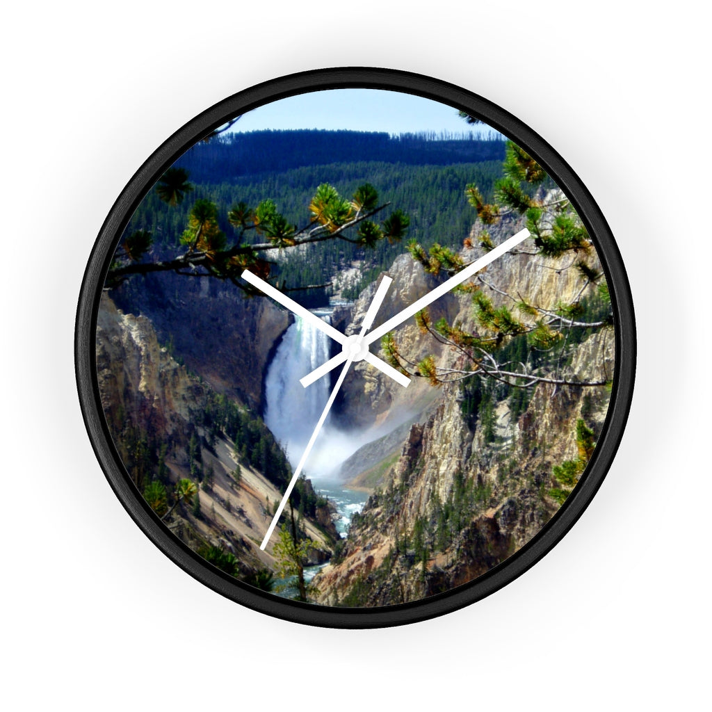 "Yellowstone's Splendor" - 10" Wooden Frame Wall Clock - Fry1Productions