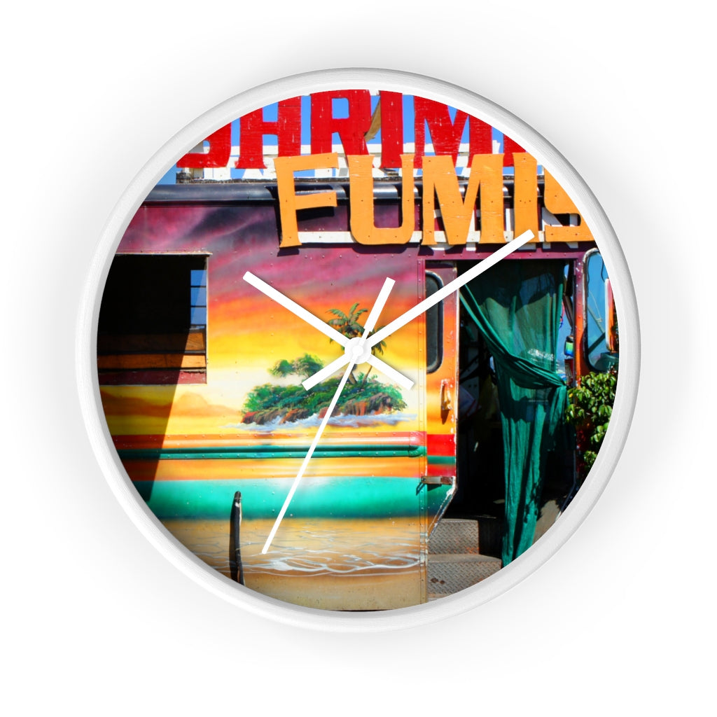 "Island Love" - 10" Wooden Frame Wall Clock - Fry1Productions