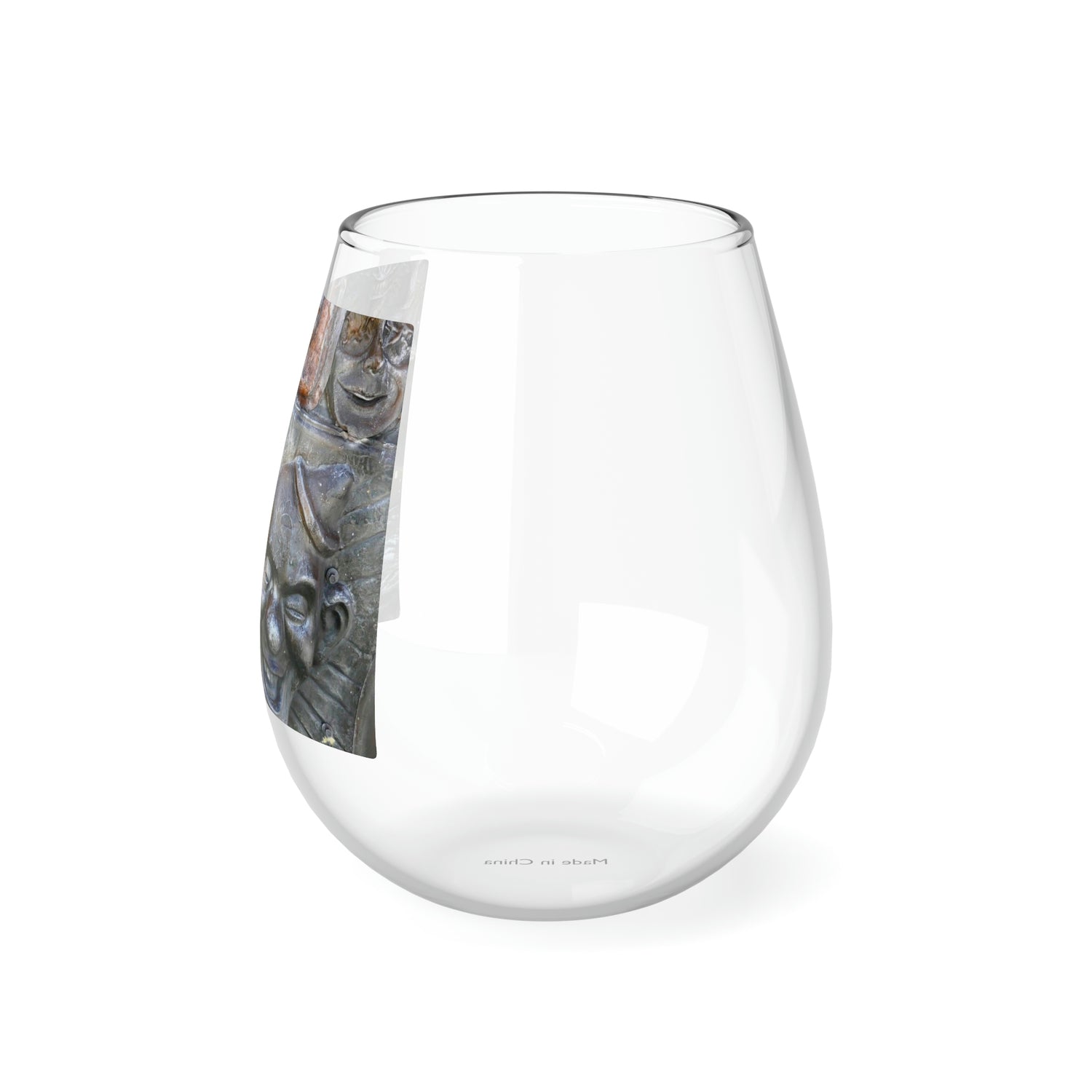 Cosmic Laughter - Stemless Wine Glass, 11.75 oz - Fry1Productions
