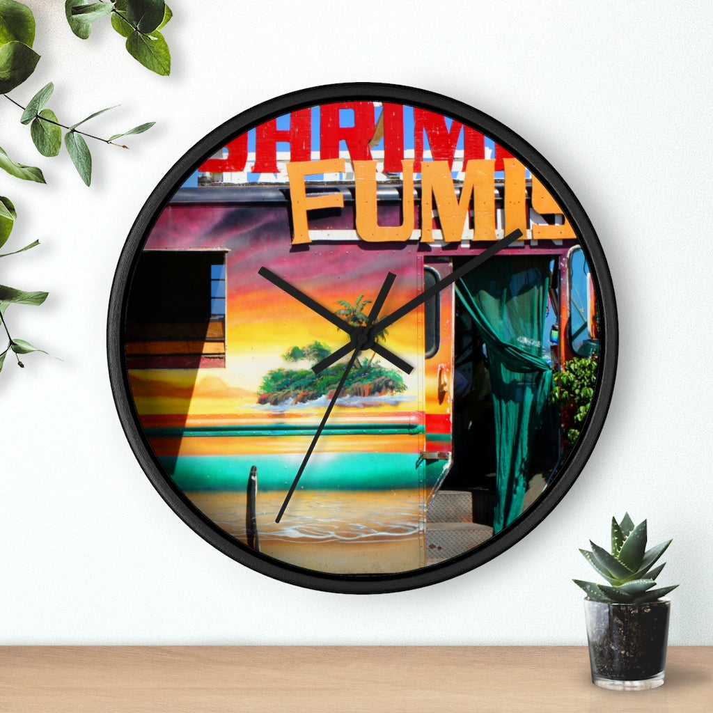 "Island Love" - 10" Wooden Frame Wall Clock - Fry1Productions