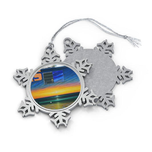 Fumis Aloha - Pewter Snowflake Ornament - Fry1Productions