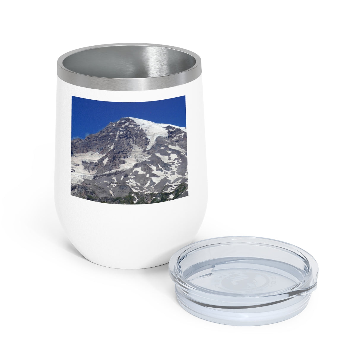 Majestic Mt. Rainier - 12 oz Insulated Wine Tumbler - Fry1Productions