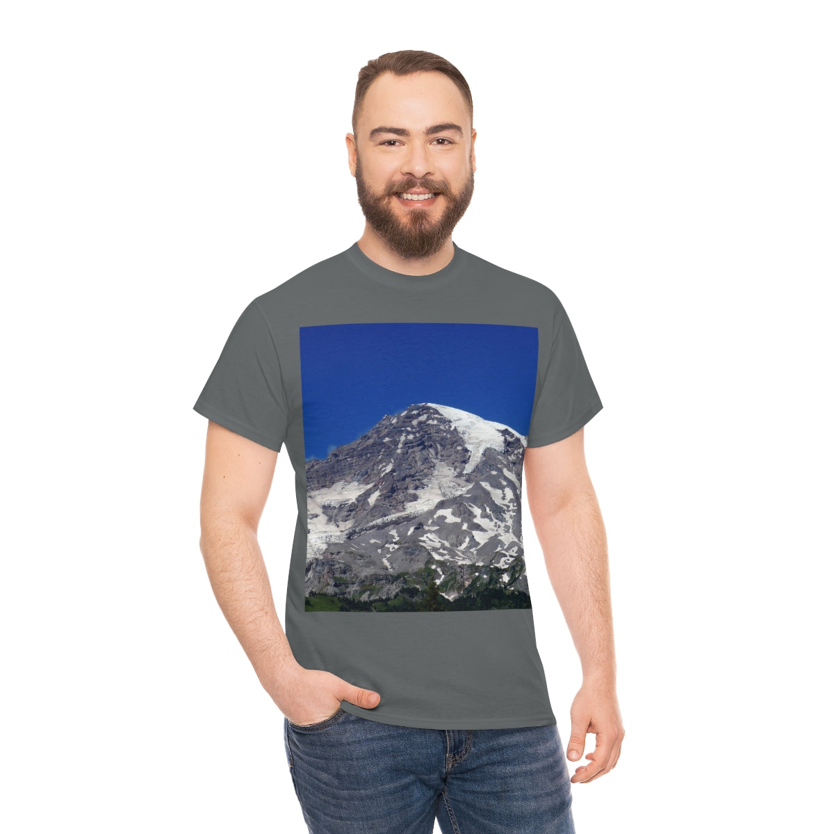 Majestic Mt. Rainier - Unisex Heavy Cotton Tee - Fry1Productions