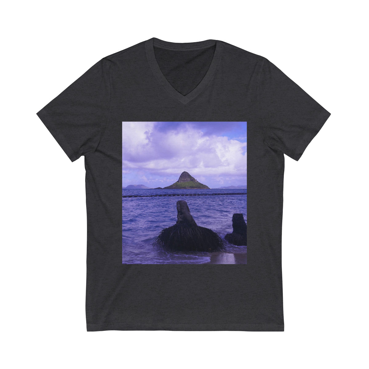 Wade To Chinaman's Hat - Unisex Jersey Short Sleeve V-Neck Tee - Fry1Productions