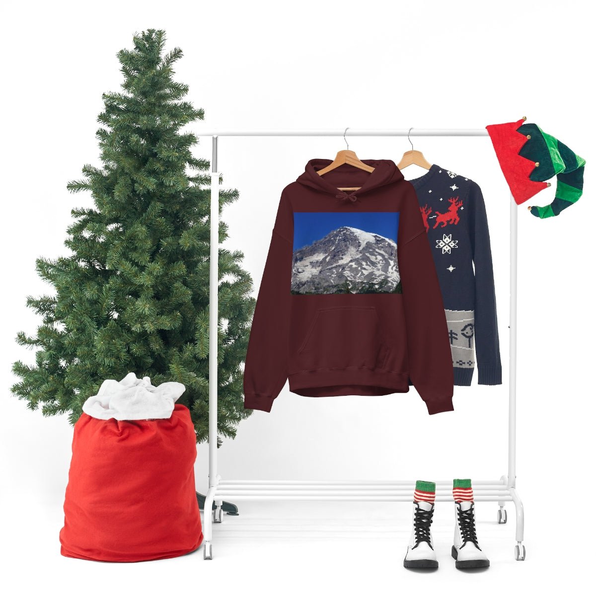 Majestic Mt. Rainier - Unisex Heavy Blend Hooded Sweatshirt - Fry1Productions