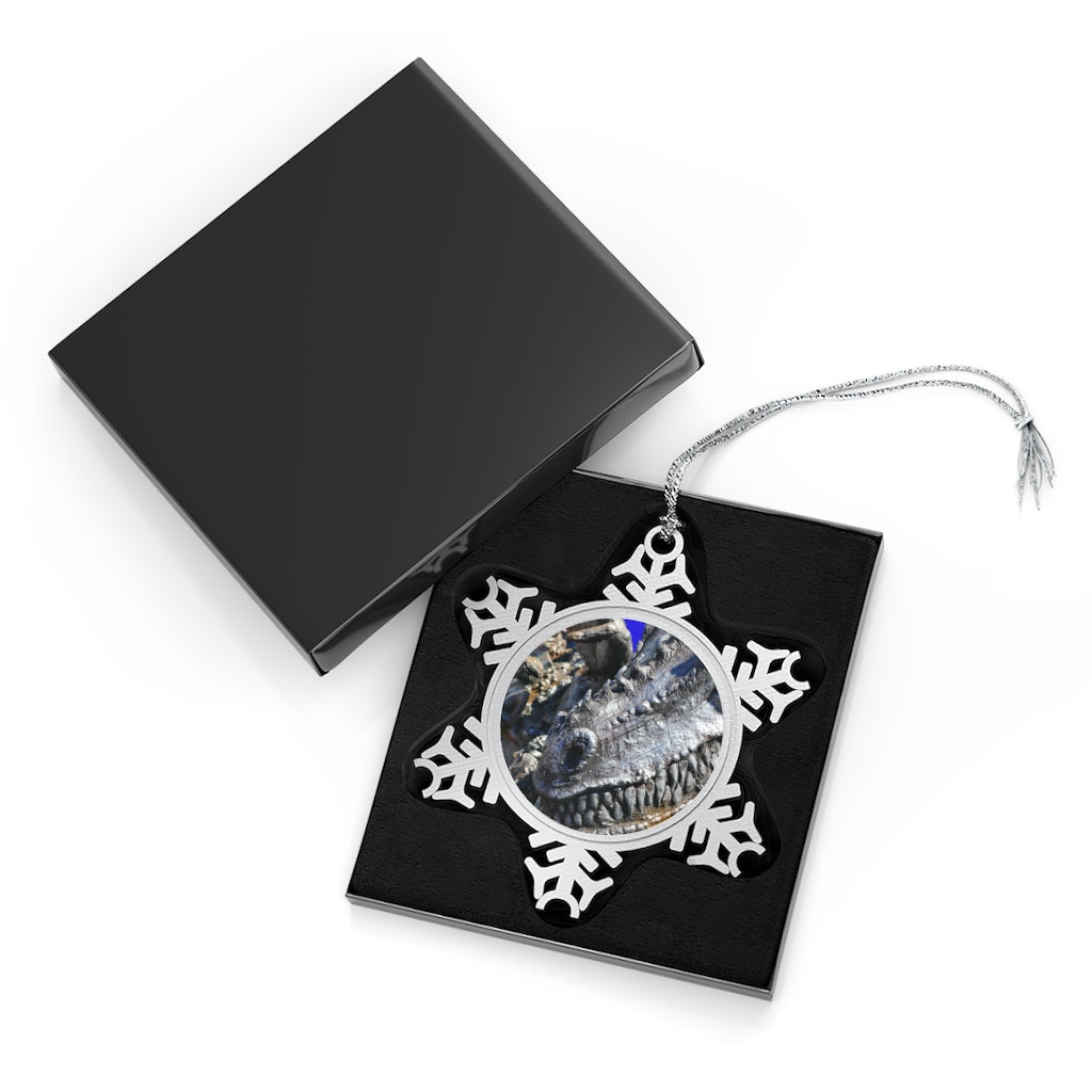 Delectable Vision - Pewter Snowflake Ornament - Fry1Productions