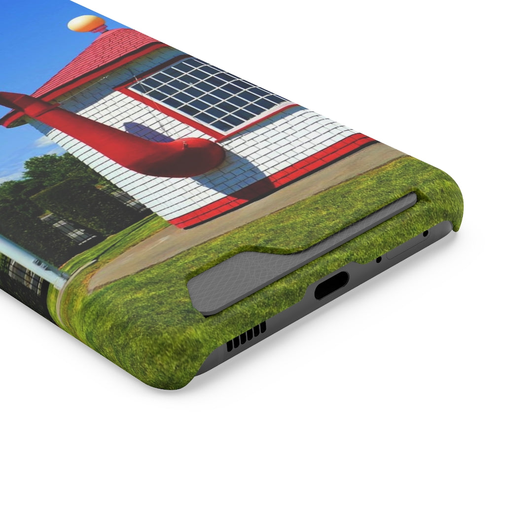 "Historic Teapot Dome Service Station" - Galaxy S22 S21 & iPhone 13 Case With Card Holder - Fry1Productions