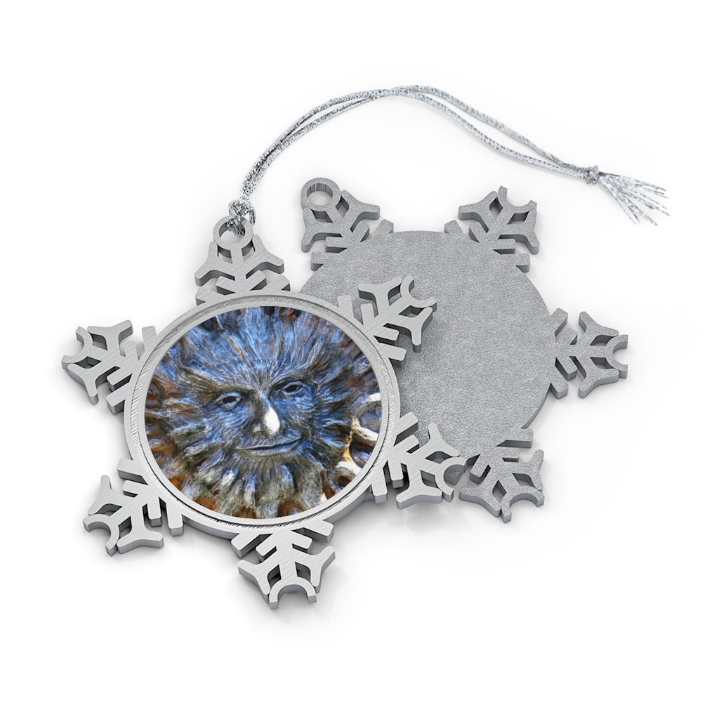 Sun God - Pewter Snowflake Ornament - Fry1Productions