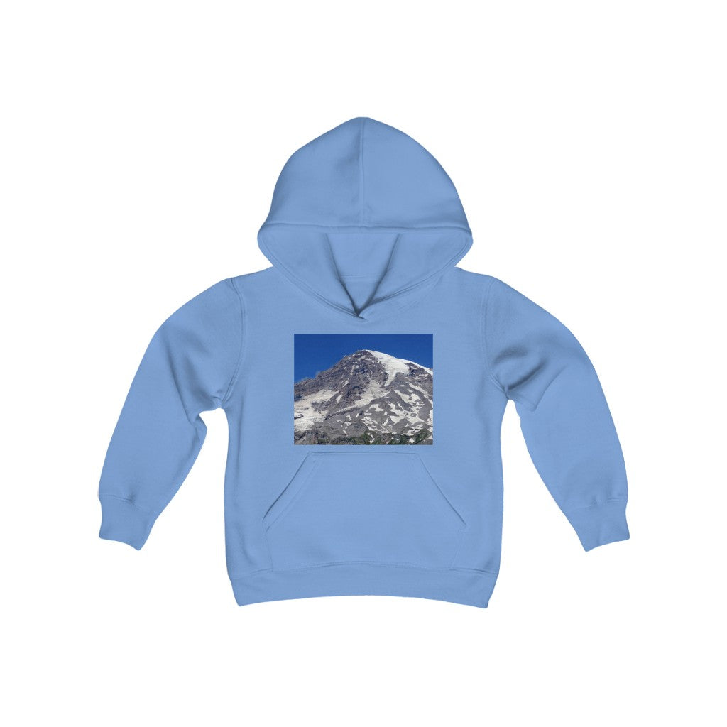 "Majestic Mt. Rainier" - Youth Heavy Blend Hooded Sweatshirt - Fry1Productions