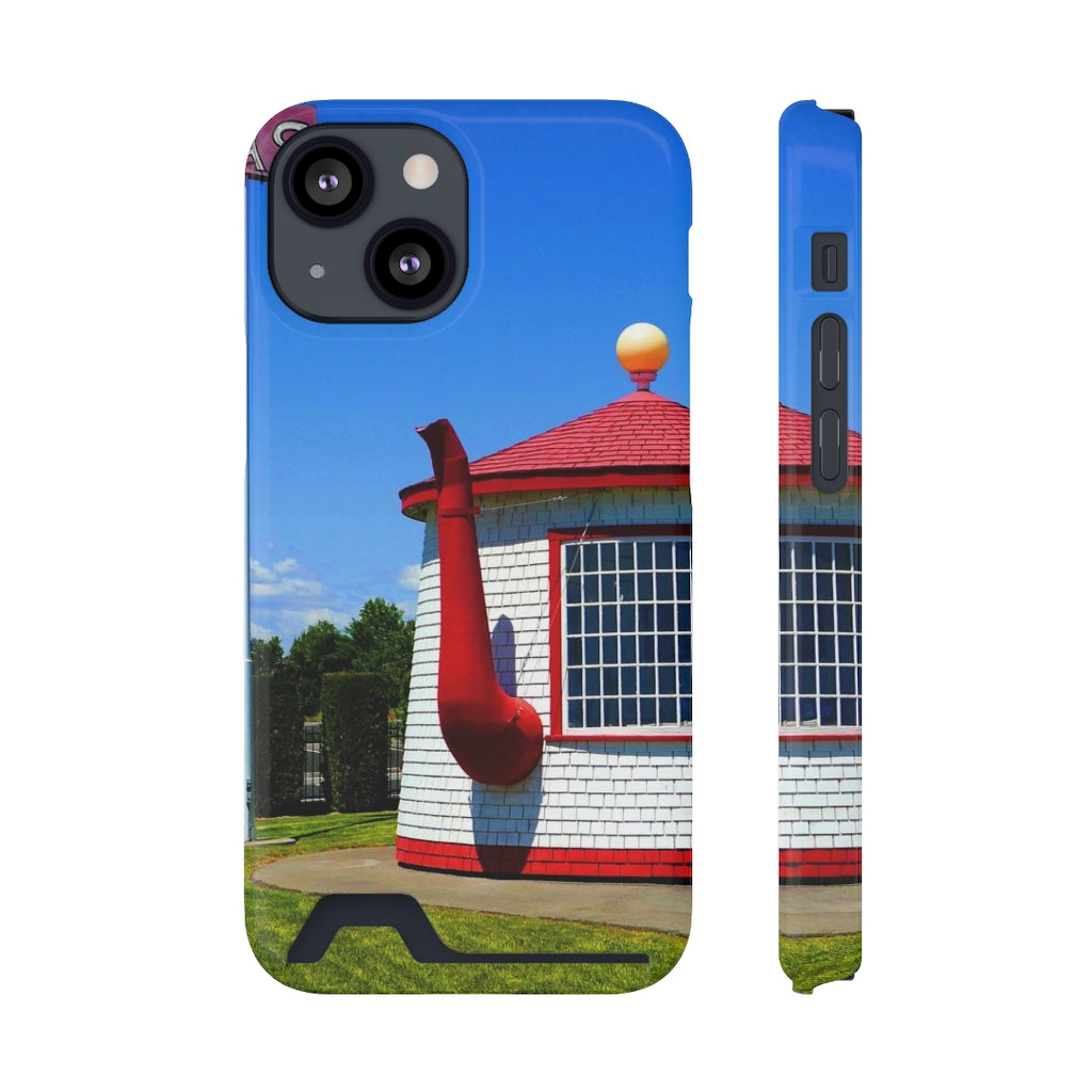 "Historic Teapot Dome Service Station" - Galaxy S22 S21 & iPhone 13 Case With Card Holder - Fry1Productions