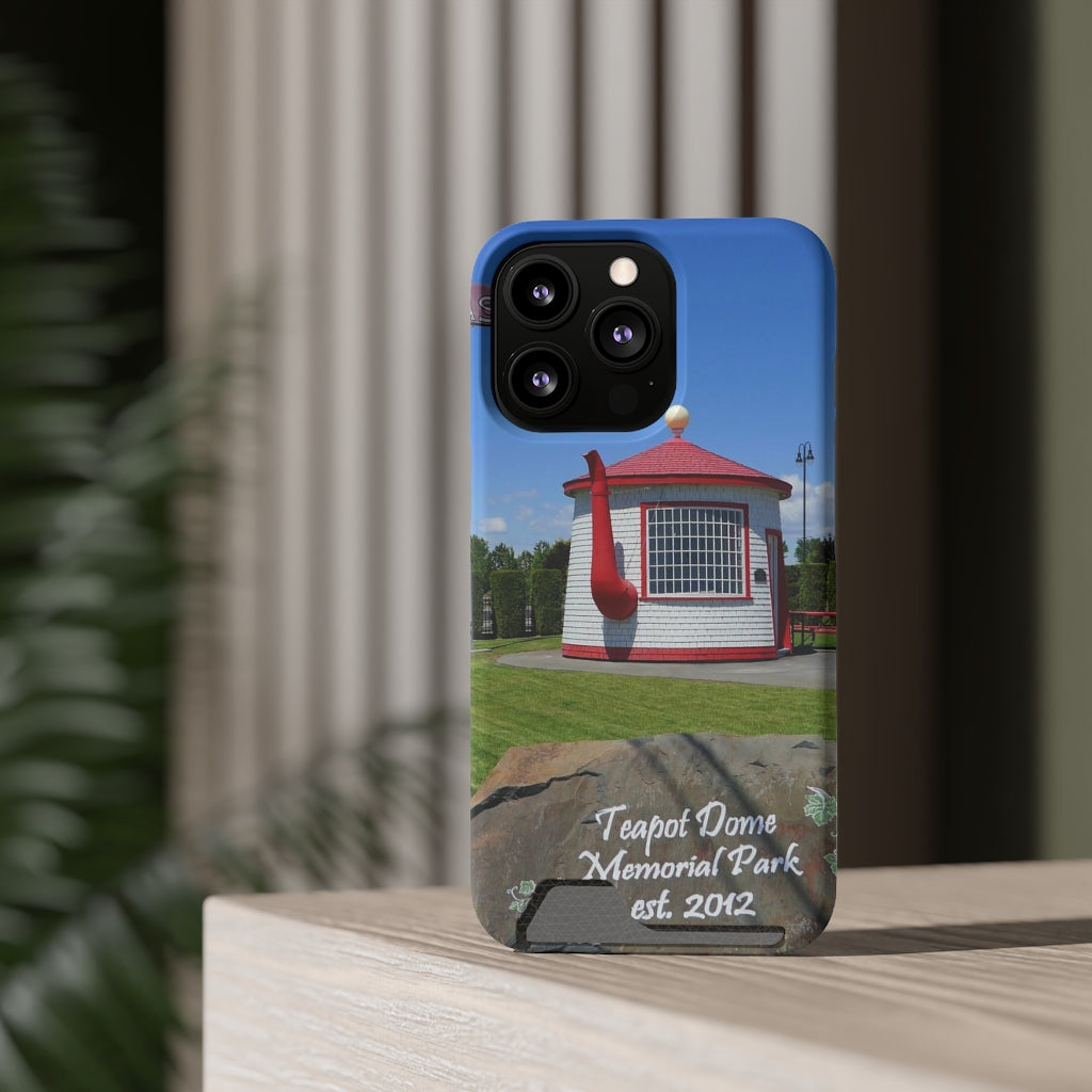 "Teapot Dome Memorial Park" - Galaxy S22 S21 & iPhone 13 Case With Card Holder - Fry1Productions