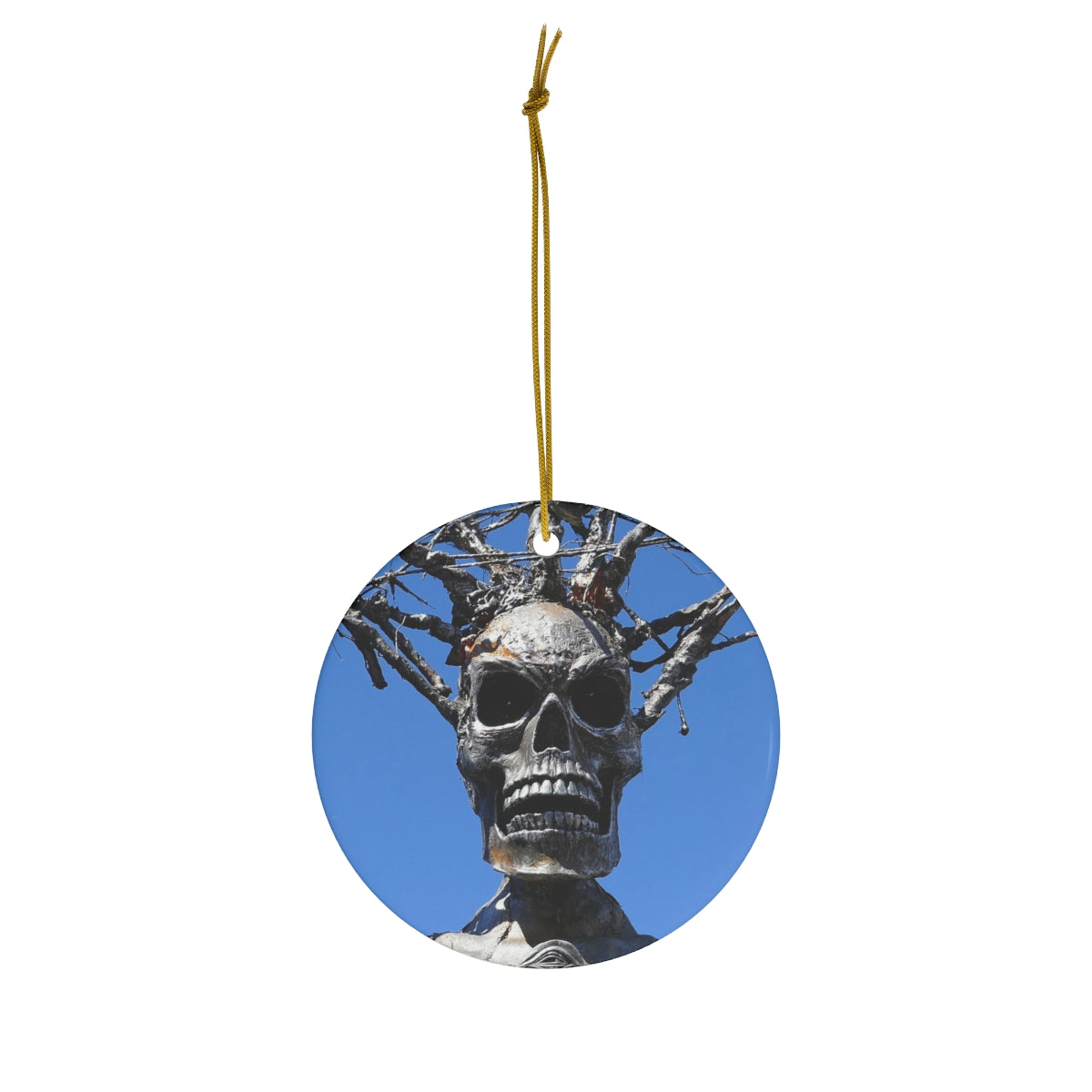 Skull Warrior Stare - Ceramic Ornaments - Fry1Productions