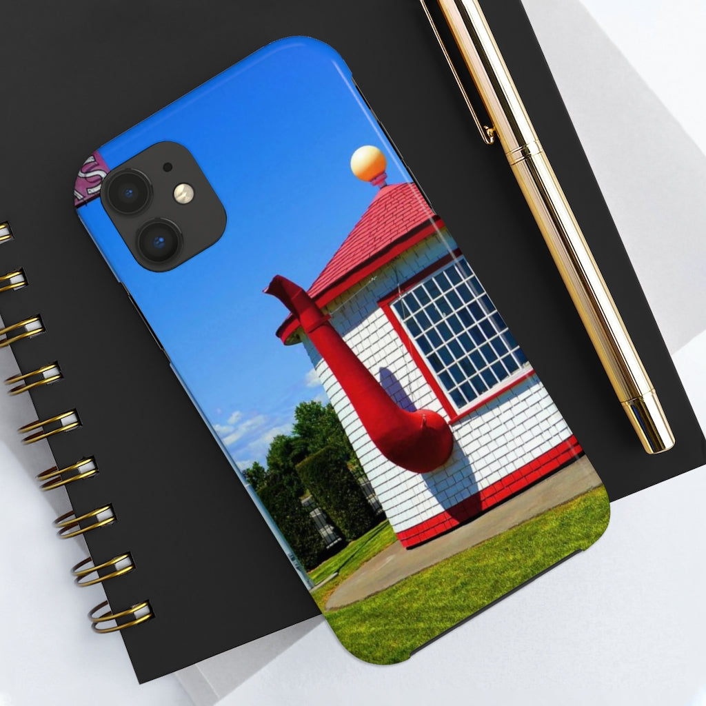 "Historic Teapot Dome Service Station" - iPhone Tough Case - Fry1Productions