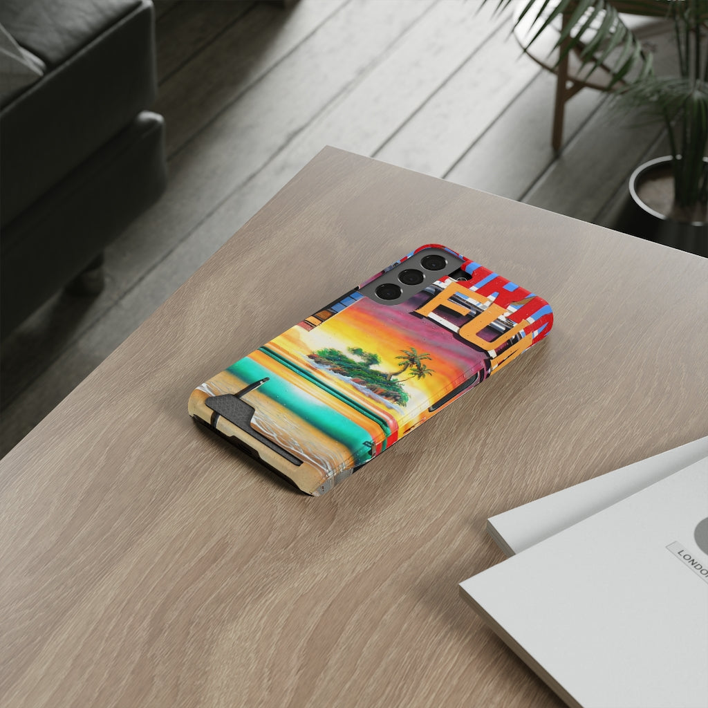 "Island Love" - Galaxy S22 S21 & iPhone 13 Case With Card Holder - Fry1Productions