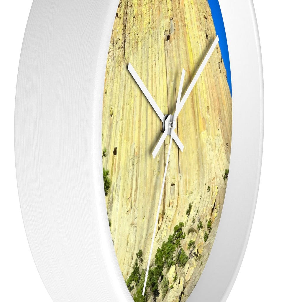 "Climbing Mecca"  - 10" Wooden Frame Wall Clock - Fry1Productions